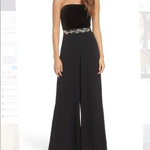 Eliza J jumpsuit with embellished belt.